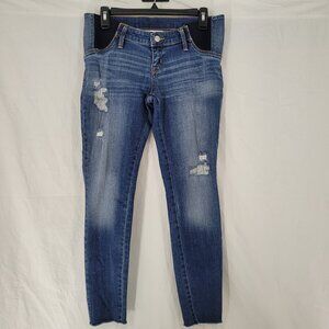Isabel Maternity by Ingrid & Isabel Distressed Jeggings Medium Wash Women's 4
